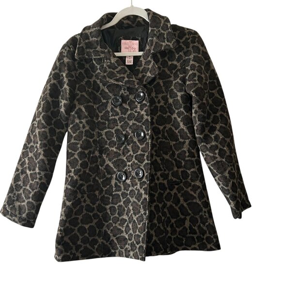 NWOT Vine and Valley Girls Size 16 Leopard Print Pea Coat NEVER WORN - Picture 4 of 15